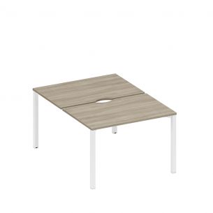 Спэйс+ | space+ рабочая станция на металлокаркасе, столешницы с вырезом (2*120) а1 бг 176.2 вл