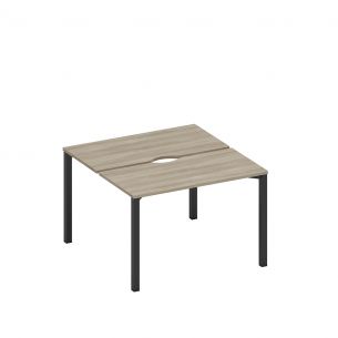 Спэйс+ | space+ рабочая станция на металлокаркасе, столешницы с вырезом (2*120) а1 чр 170.2 вл