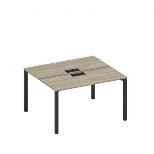 Спэйс+ | space+ рабочая станция на металлокаркасе, столешницы с заглушкой (2*140) а1 чр 171 вл