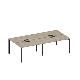 Спэйс+ | space+ рабочая станция на металлокаркасе, столешницы с заглушкой (4*140) а1 чр 174-2 вл