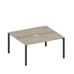 Спэйс+ | space+ рабочая станция на металлокаркасе, столешницы с вырезом (2*160) а1 чр 175.2 вл