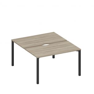 Спэйс+ | space+ рабочая станция на металлокаркасе, столешницы с вырезом (2*140) а1 чр 177.2 вл