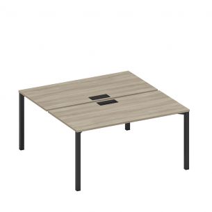 Спэйс+ | space+ рабочая станция на металлокаркасе, столешницы с заглушкой (2*160) а1 чр 178 вл