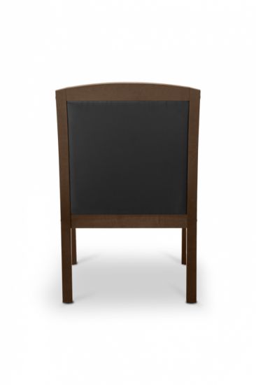 Кресло посетителя Граф с утяжкой экокожа премиум белая CN2 / дерево - дуб мелвилл